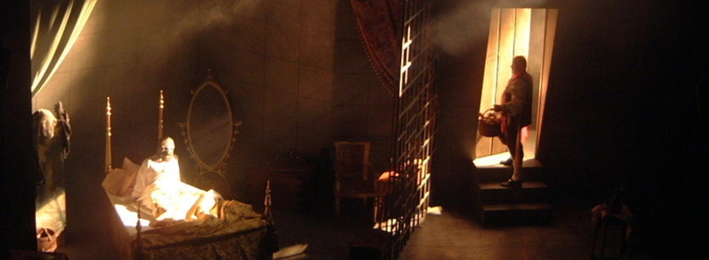 Photograph from Behind The Iron Mask - lighting design by Tim Mascall