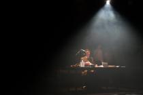 Photograph from Dreams to Her Father - lighting design by Will Evans