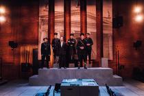 Photograph from The Patriot Game - lighting design by James McFetridge