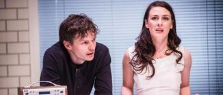 Photograph from Stitched Up - lighting design by James McFetridge