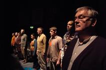 Photograph from Talking To Terrorists - lighting design by Pete Watts