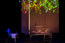 Photograph from Bedtime Stories - lighting design by Chloe Kenward