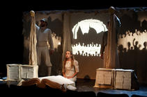 Photograph from The Girl With No Heart - lighting design by Claire Childs