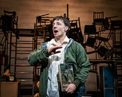 Photograph from Kes - lighting design by Chloe Kenward