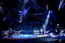 Photograph from La Perle - lighting design by Olivier Grimmeau