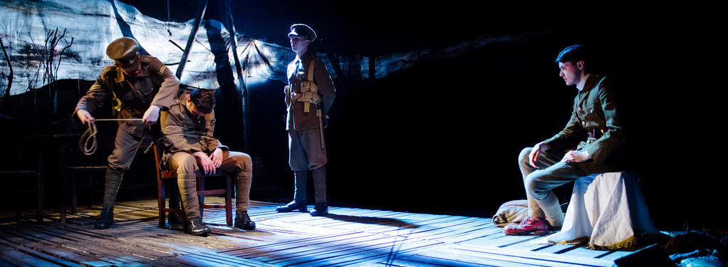 Photograph from For King and Country - lighting design by Robbie Butler