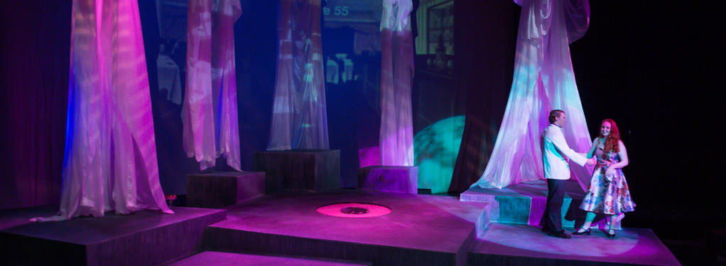 Photograph from ON THE VERGE - lighting design by Wally Eastland