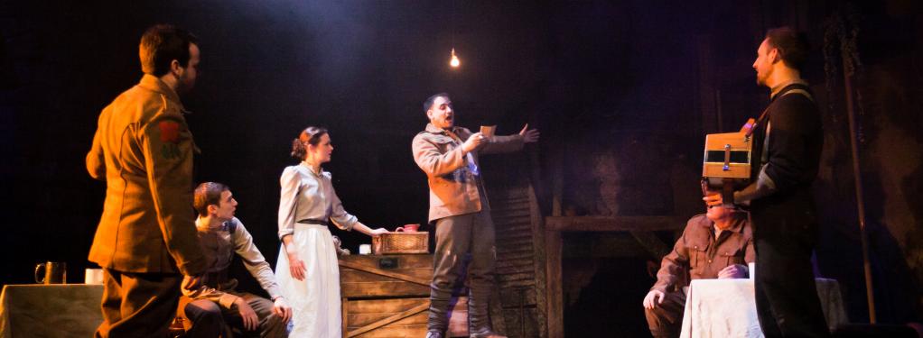 Photograph from Birdsong - lighting design by Alex Wardle
