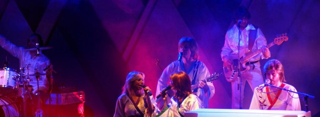 Photograph from ABBA Reunion - lighting design by Pete Watts
