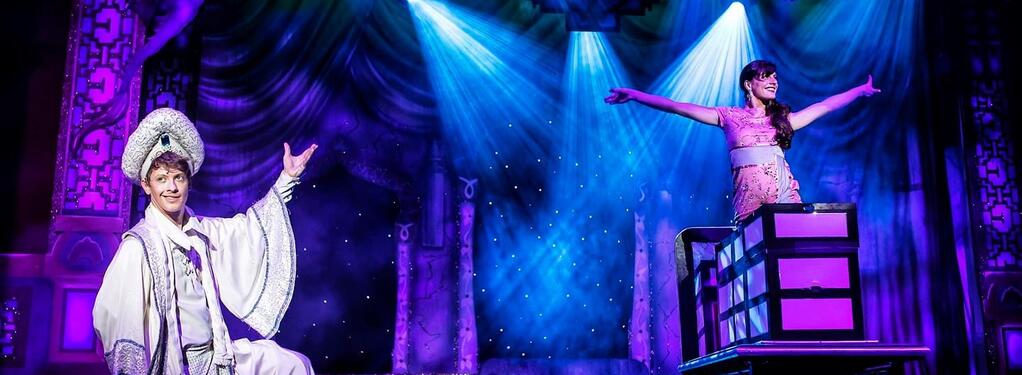 Photograph from Aladdin - lighting design by Matt Ladkin
