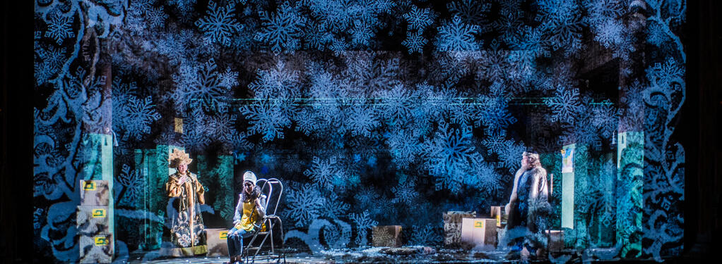 Photograph from The Snow Maiden - lighting design by Matthew Haskins