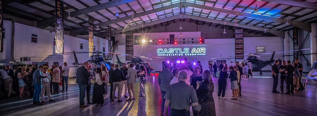 Photograph from Castle Air 40 Aniversery Party - lighting design by Jack Holloway