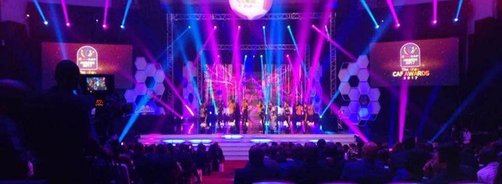 Photograph from Confederation of African Football Awards - lighting design by grahamrobertslx