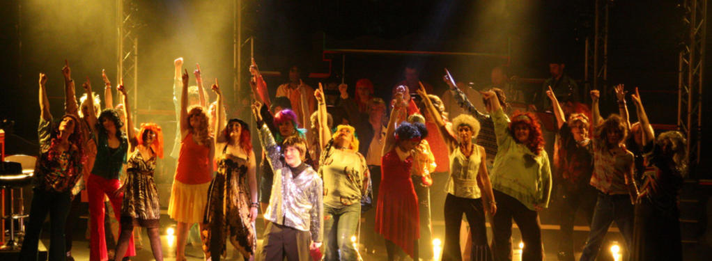 Photograph from Disco Inferno - lighting design by Pete Watts