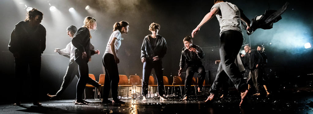 Photograph from Lord of the Flies - lighting design by Ben Jacobs