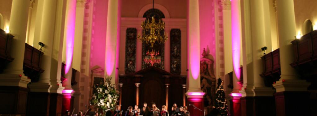 Photograph from Annual Carol Service - lighting design by Edmund Sutton