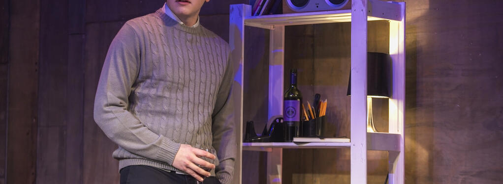 Photograph from Girl In The Machine - lighting design by Hugo Dodsworth