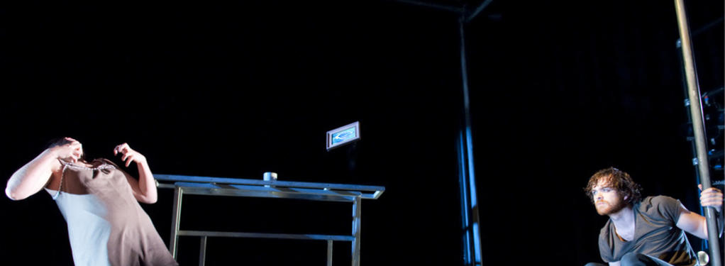 Photograph from Bright Black - lighting design by Simon Wilkinson