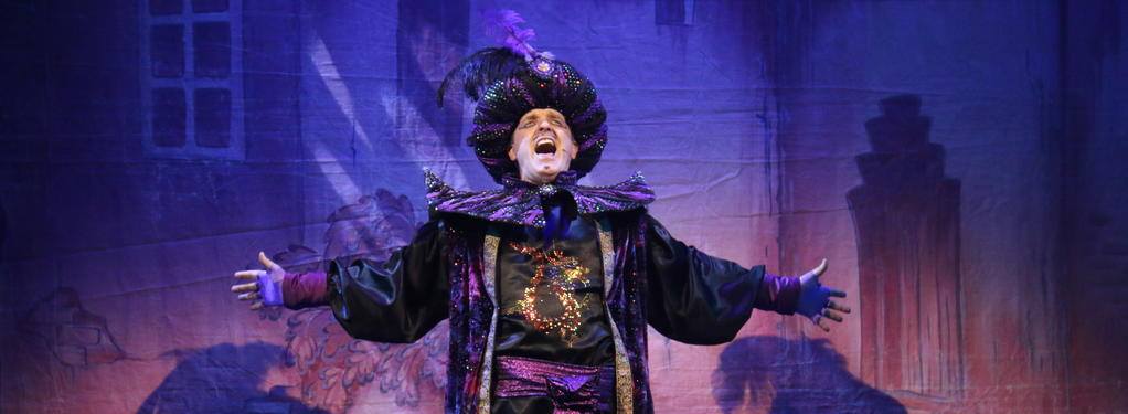 Photograph from Aladdin - lighting design by Andy Webb