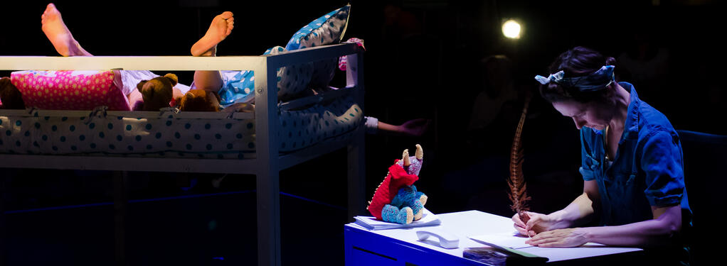 Photograph from Bedtime Stories - lighting design by Chloe Kenward