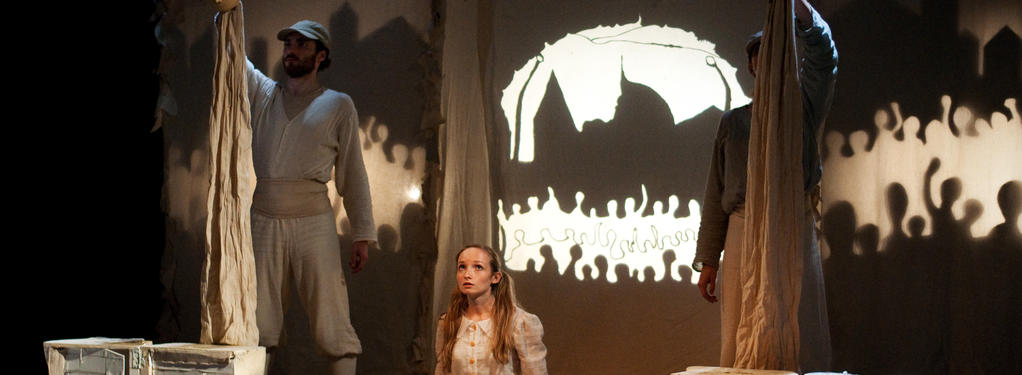 Photograph from The Girl With No Heart - lighting design by Claire Childs