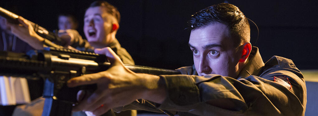 Photograph from Dogfight - lighting design by Chloe Kenward