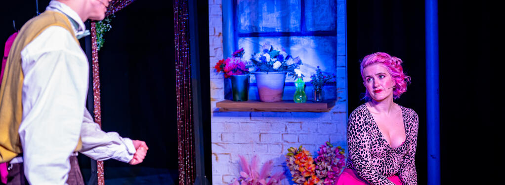 Photograph from Little Shop of Horrors - lighting design by Nina Morgan