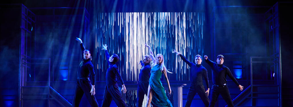 Photograph from Here Come The Boys - lighting design by Little-Leigh