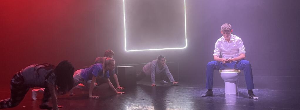 Photograph from Devised Piece inspired by Gecko - lighting design by Toby Ison