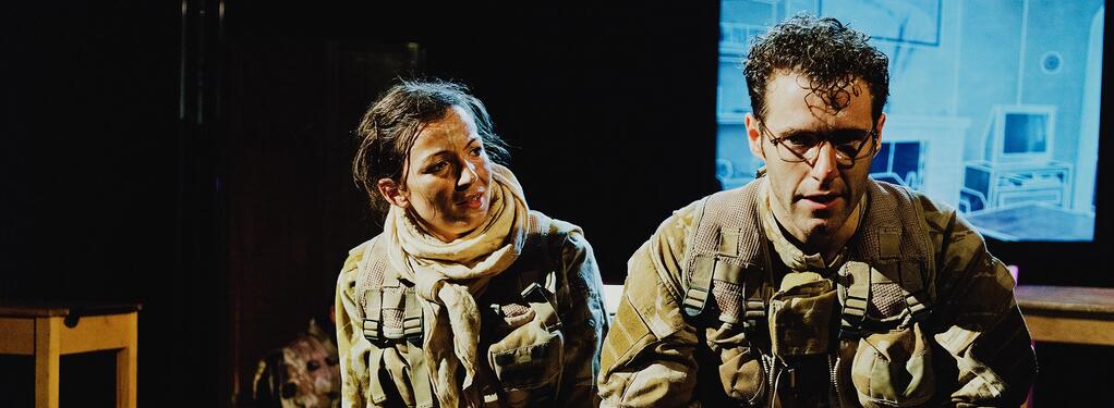 Photograph from Go To Your God Like A Soldier - lighting design by Alex Lewer