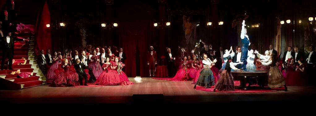 Photograph from La Traviata - lighting design by Rick Fisher