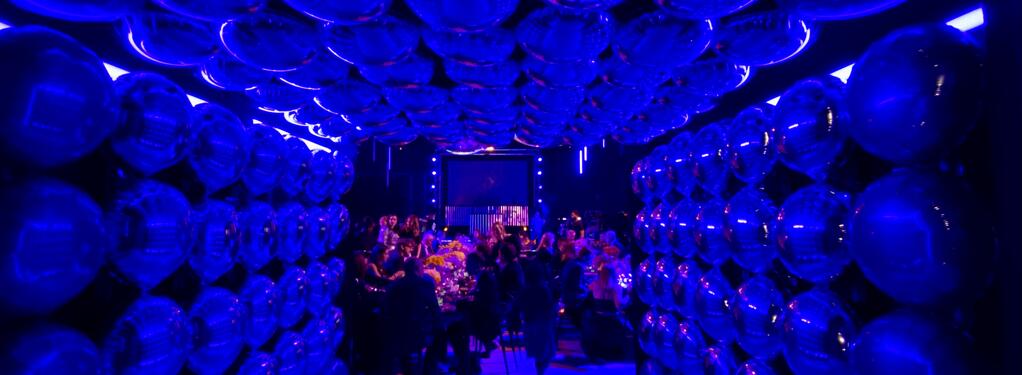 Photograph from Bar Mitzvah Party - lighting design by John Castle