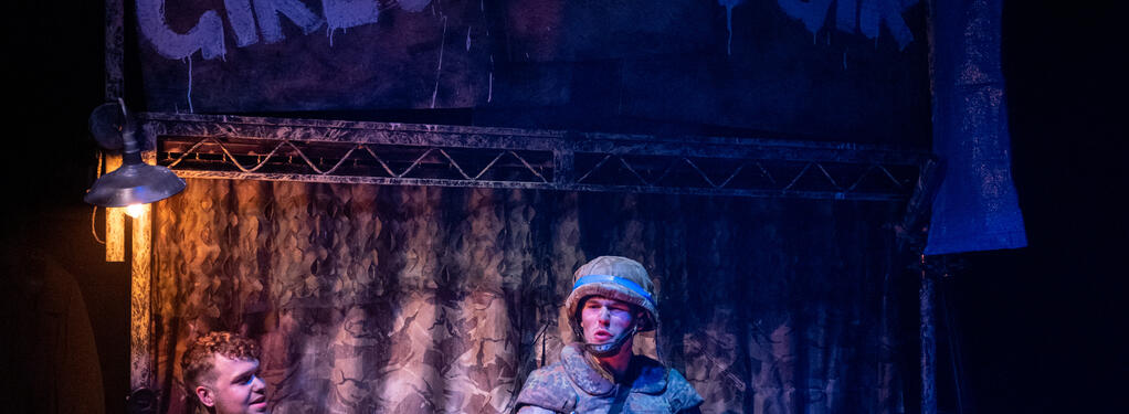 Photograph from Mother Courage And Her Children - lighting design by Hugo Dodsworth