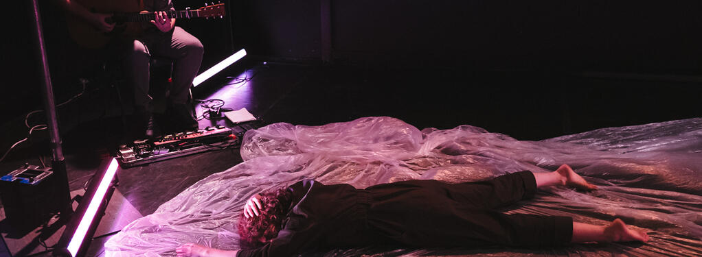Photograph from Obvious Unrest - lighting design by Laura Hawkins