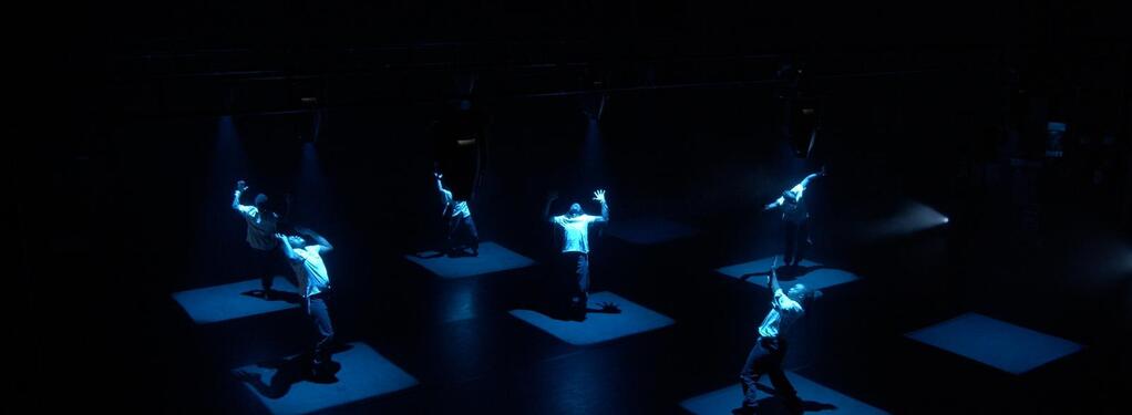 Photograph from Shades of Blue - lighting design by Ryan Stafford