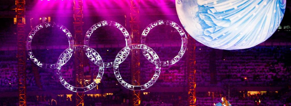 Photograph from Turin Winter Olympics Opening Ceremony - lighting design by Durham Marenghi