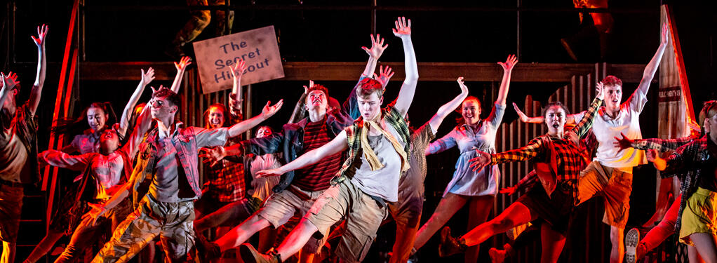 Photograph from Urinetown - lighting design by Christopher Mould