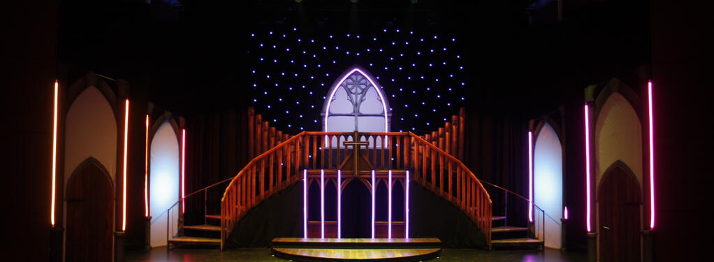 Photograph from Sister Act - lighting design by Josie Ireland