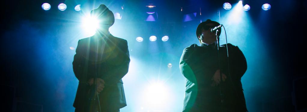 Photograph from The Blues Brothers - lighting design by Charlie Morgan Jones