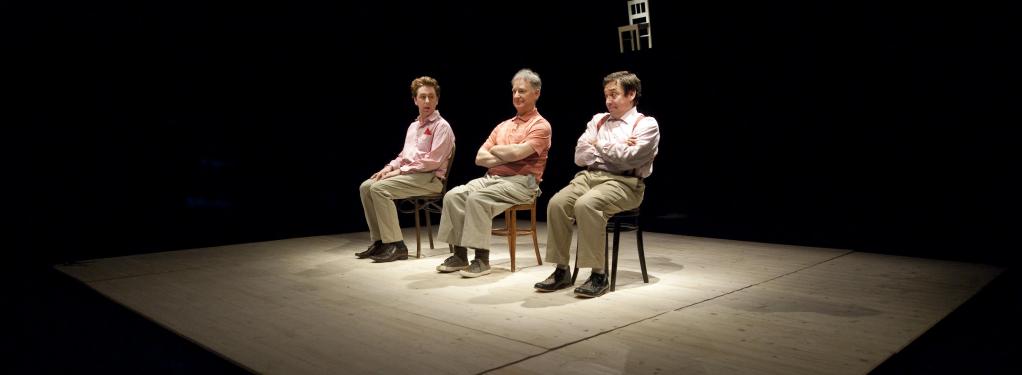 Photograph from By The Seat of Your Pants - lighting design by Laura Hawkins