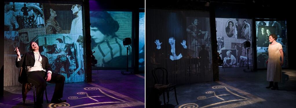 Photograph from Losing Her Voice - lighting design by Chris Flux
