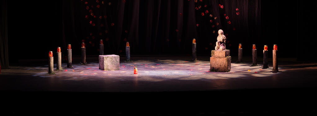 Photograph from Mary and Me - lighting design by Alan Mooney