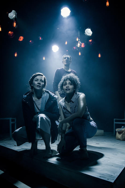 Photograph from Tiny Dynamite - lighting design by Zoe Spurr