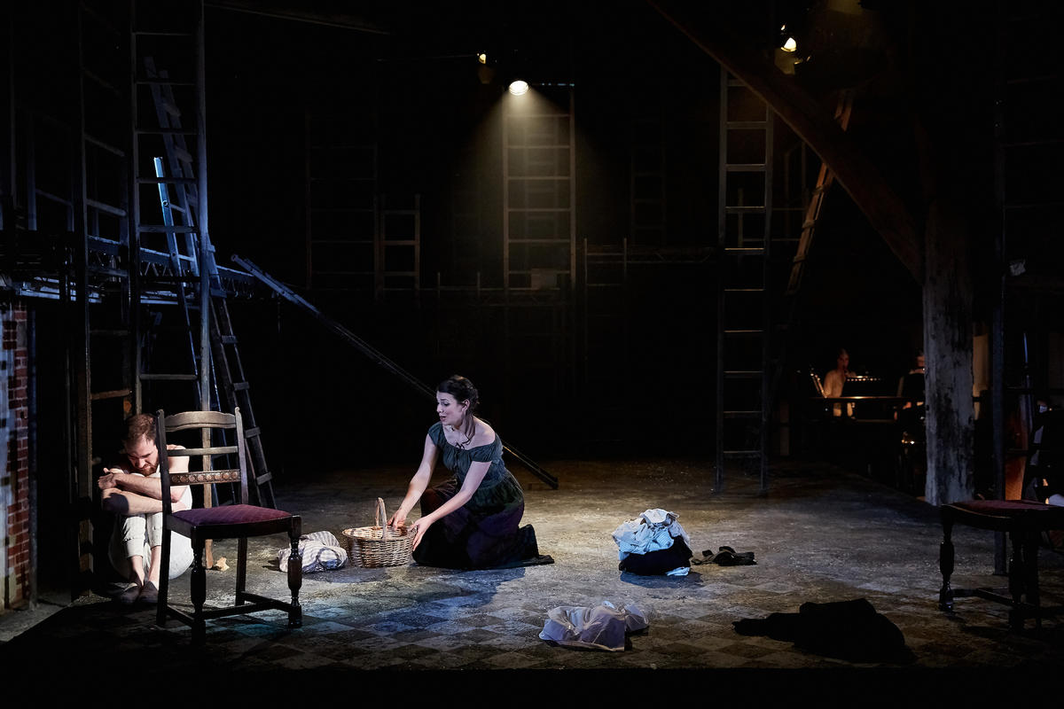 Photograph from Mad King Suibhne - lighting design by Ben Pickersgill