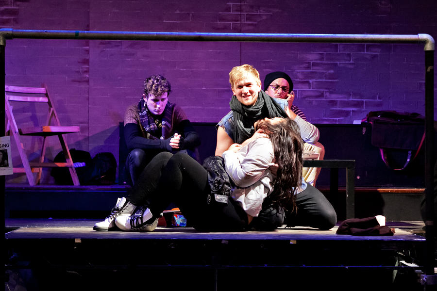 Photograph from Rent - lighting design by Steve Lowe