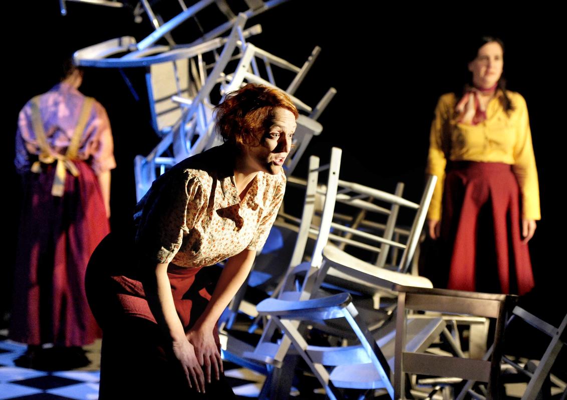 Photograph from Sex and God - lighting design by Simon Wilkinson