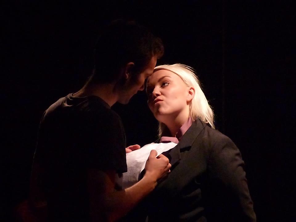 Photograph from The Pillowman - lighting design by Hayden Borgars