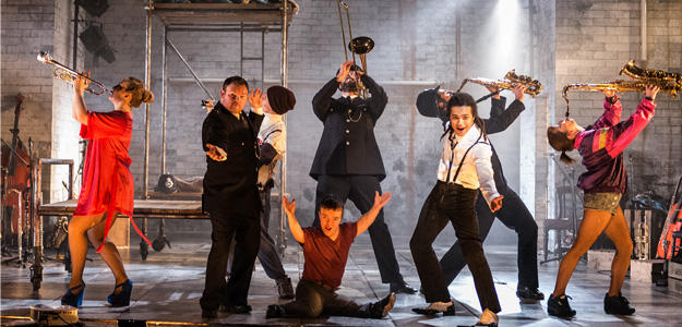 Photograph from The Threepenny Opera - lighting design by Malcolm Rippeth