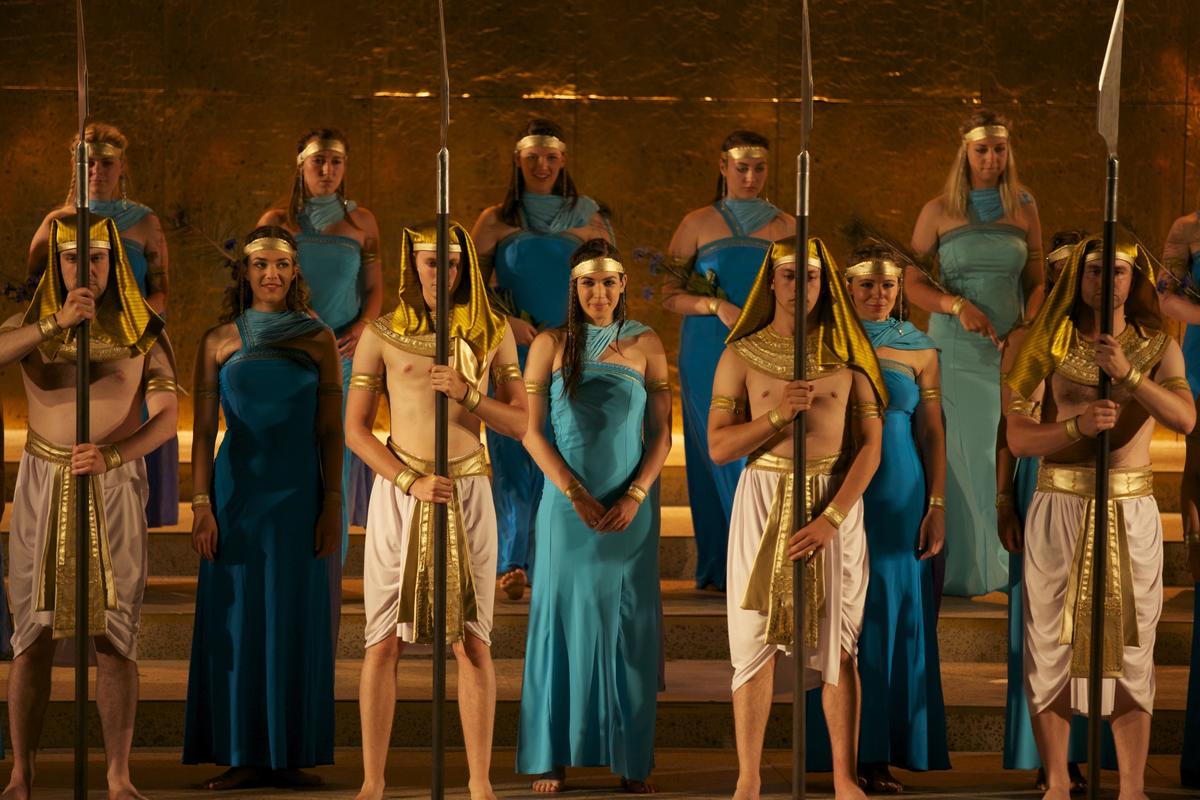 Photograph from Aida - lighting design by Charlie Morgan Jones