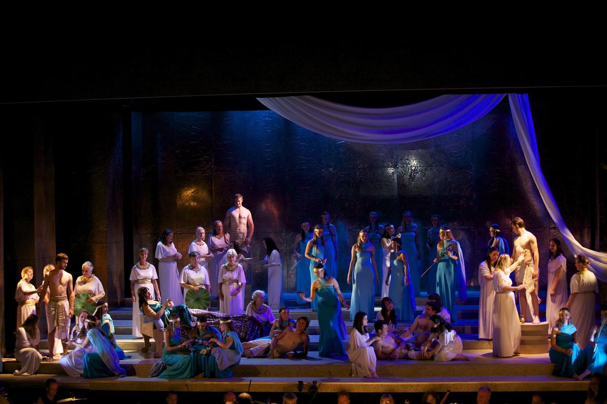Photograph from Aida - lighting design by Charlie Morgan Jones